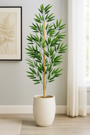 Bambu Artificial  com Folhas de Silicone