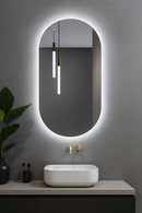 Espelho de Parede Oval com LED