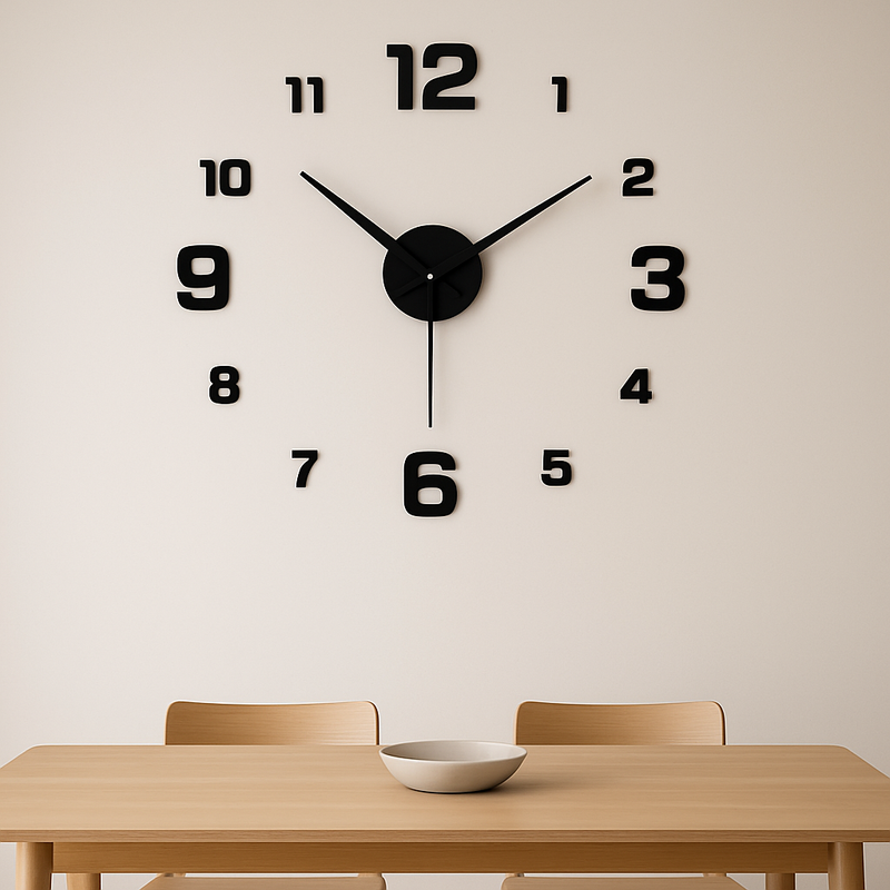 Relógio de Parede DIY Moderno Sem Moldura