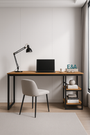 Mesa IronSoul Home Office C/prateleiras De Metal