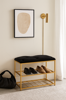 Sapateira Banco 2 Andares com Estofado em Veludo