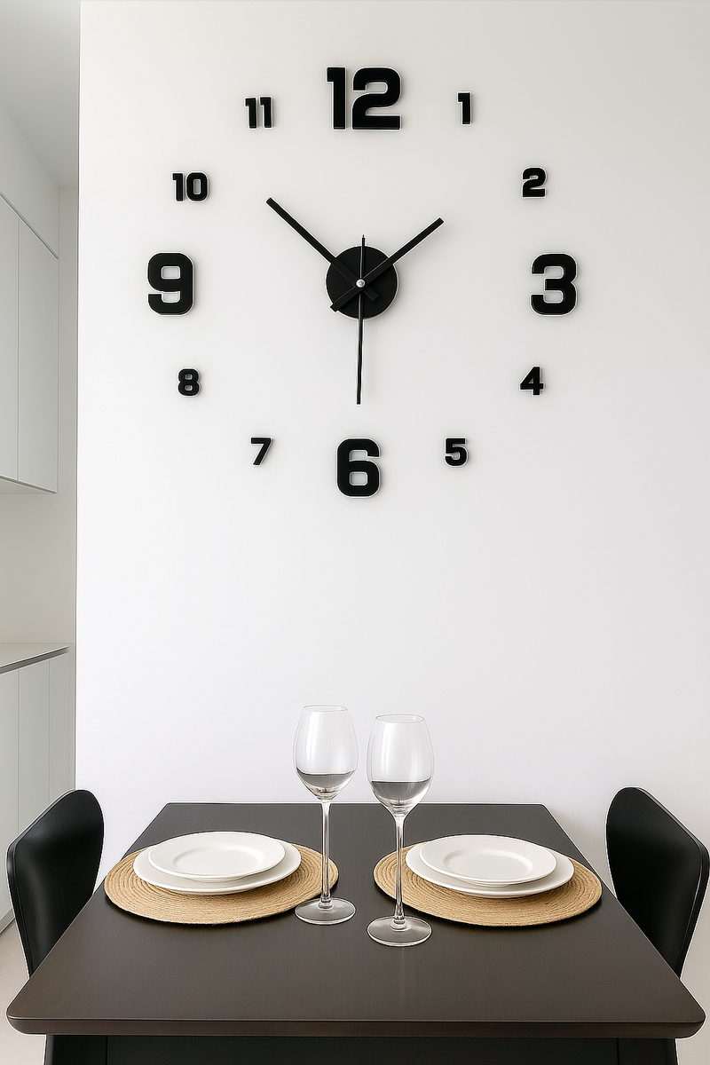 Relógio de Parede DIY Moderno Sem Moldura