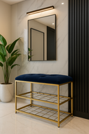 Sapateira Banco 2 Andares com Estofado em Veludo