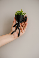 Kit 3 Mini Vasos Alpinistas com Plantas Artificiais